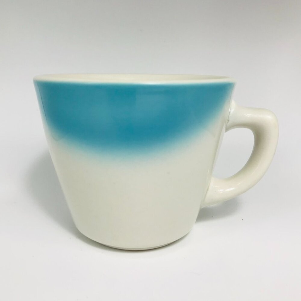 Vintage Jackson Blue Airbrushed Restaurant Ware Coffee Mug Diner Cup Classic USA